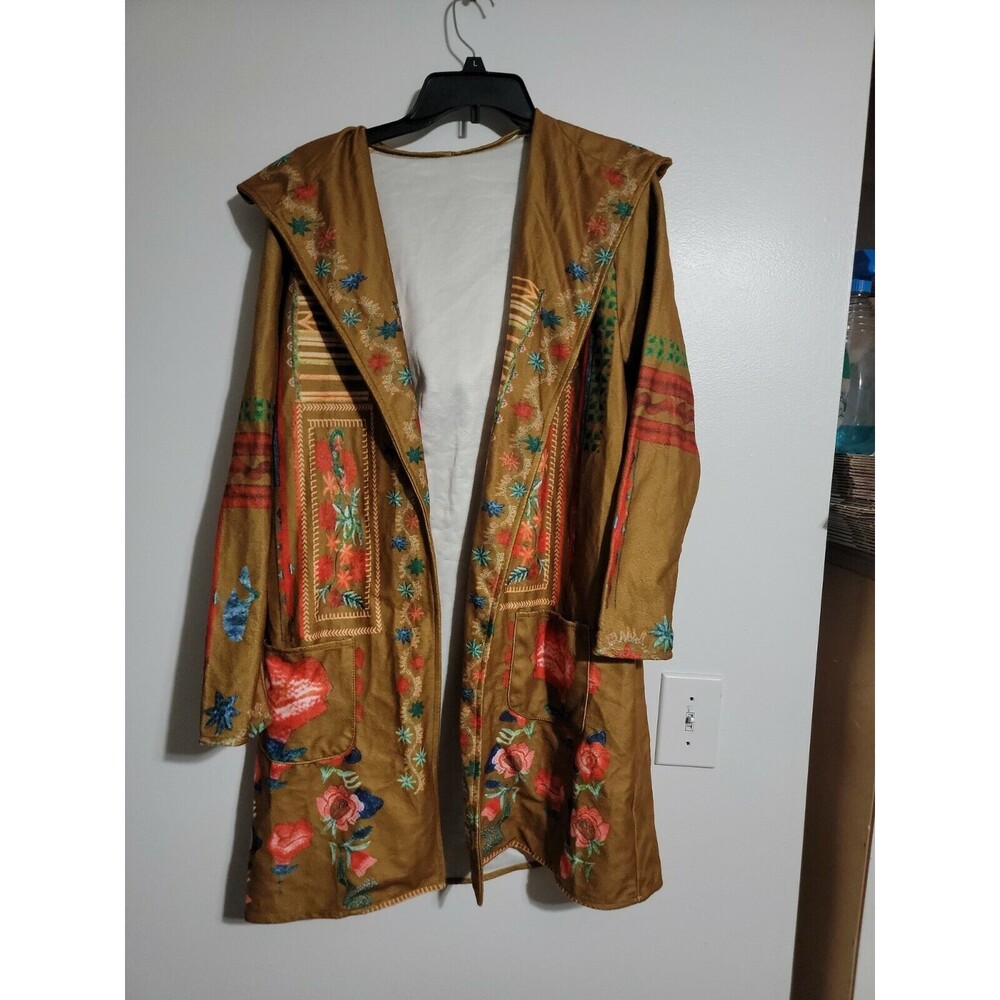 Miss Look Women’s S Floral Lightweight Long Jacket Duster Boho Print Coat
